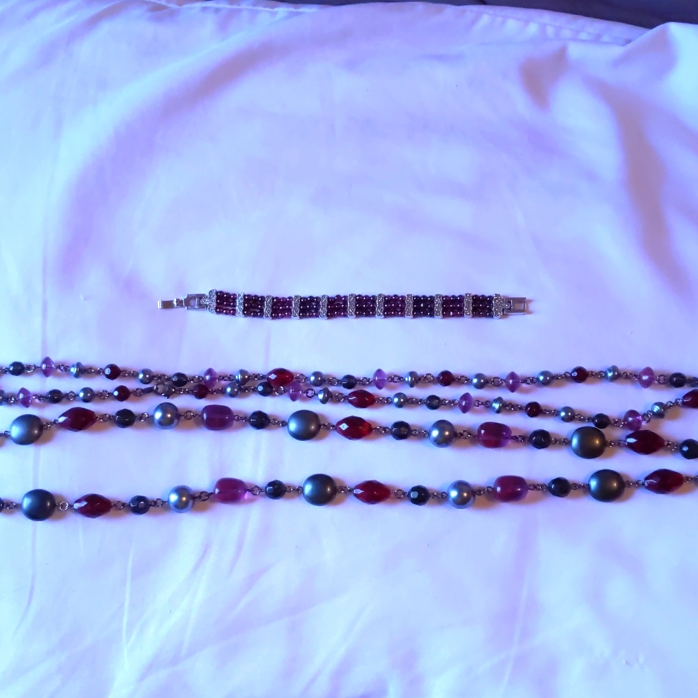 Double necklace with bracelet